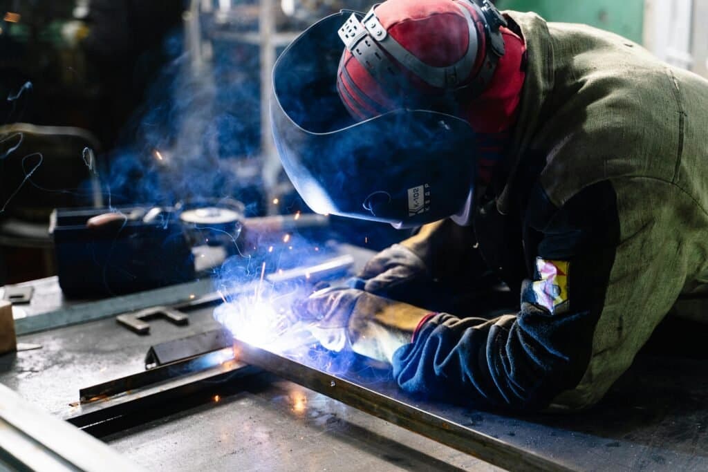 Aluminium coils in a manufacturing facility